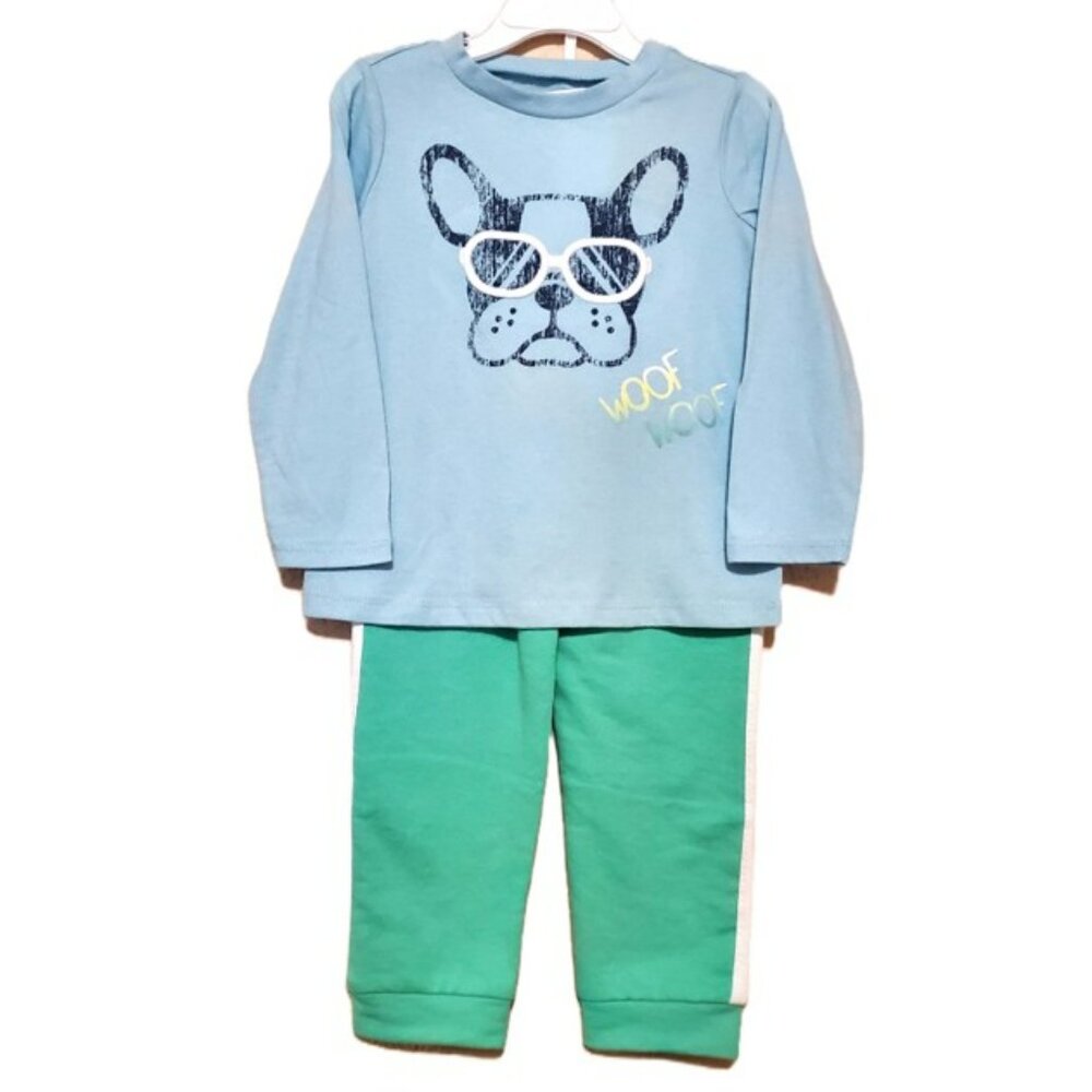 NWT. FIRST IMPRESSIONS Toddler Boys Woof Dog 2-Pc Set
